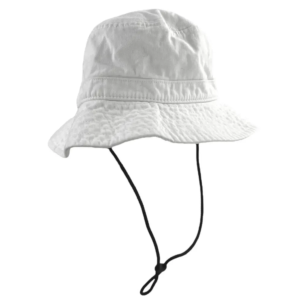 Aritzia TNA Women's White Adjustable Drawcord Cotton Twill Bucket Hat Size M/L